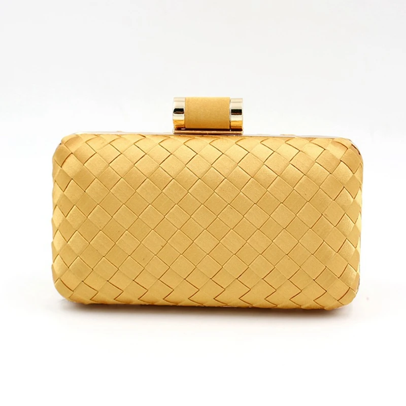 Женская простая плетеная Сумка ручной работы вечерний клатч для вечеринки на