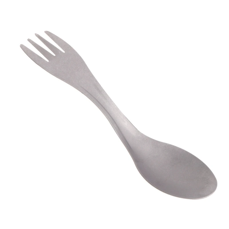 

Spoon Fork 2 In 1 Ultralight 18 Gram Titanium Alloy Tableware For Outdoor Cycling Camping Hiking Picnic Catering Dinner Tools