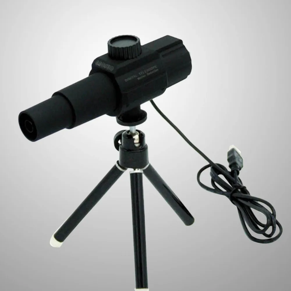 

USB 70x Portable Compact Telescope Pocket Digital Telescope with Tripod for Detecting Concert (Black)