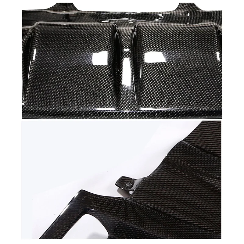100% Настоящее углеродное волокно бесплатная доставка передний и задний бампер из