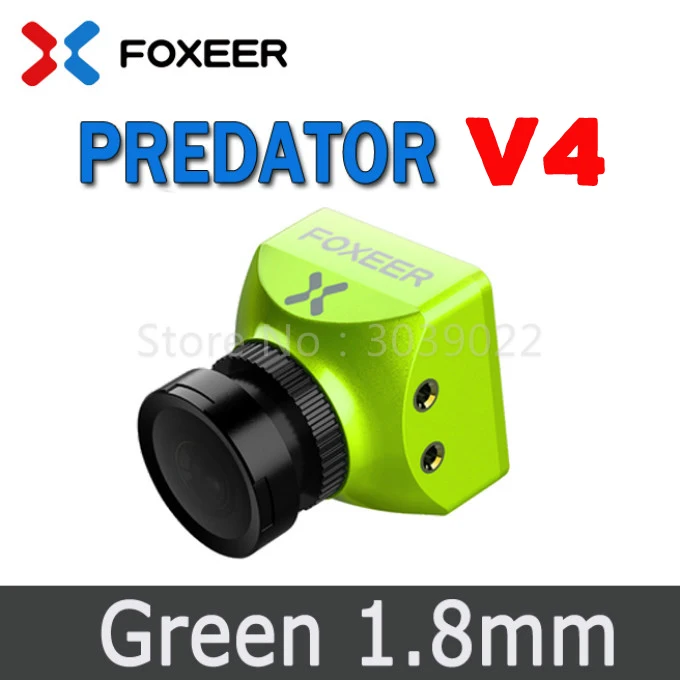 Green 1.8mm PAL Foxeer Predator V4 FPV камера гоночный Дрон мини-камера 16:9/4:3 PAL/NTSC переключаемый Супер WDR, osd 4 мс задержка Upgarded PredatorV3 - Цвет: Green 1.8mm PAL