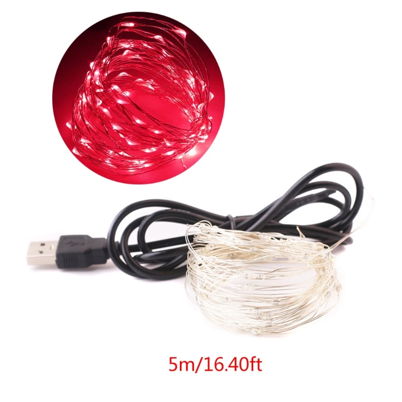 

5M 10M usb copper wire light string LED starry garden decorative light string
