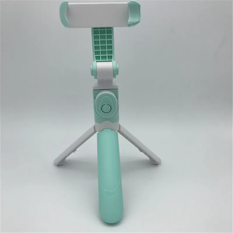 green XT-09 3 в 1 беспроводной Bluetooth селфи палка складной мини штатив ручной монопод с пультом дистанционного управления для IPhone huawei samsung - Цвет: green XT-09
