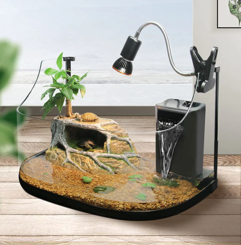 Рептилии ящерица Зя скрывающая пещера комнату искусственная смола |