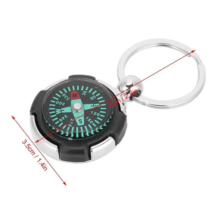 2 в 1 шин подвеска с компасом сплава цинка брелок логотипы марок машин для ключей