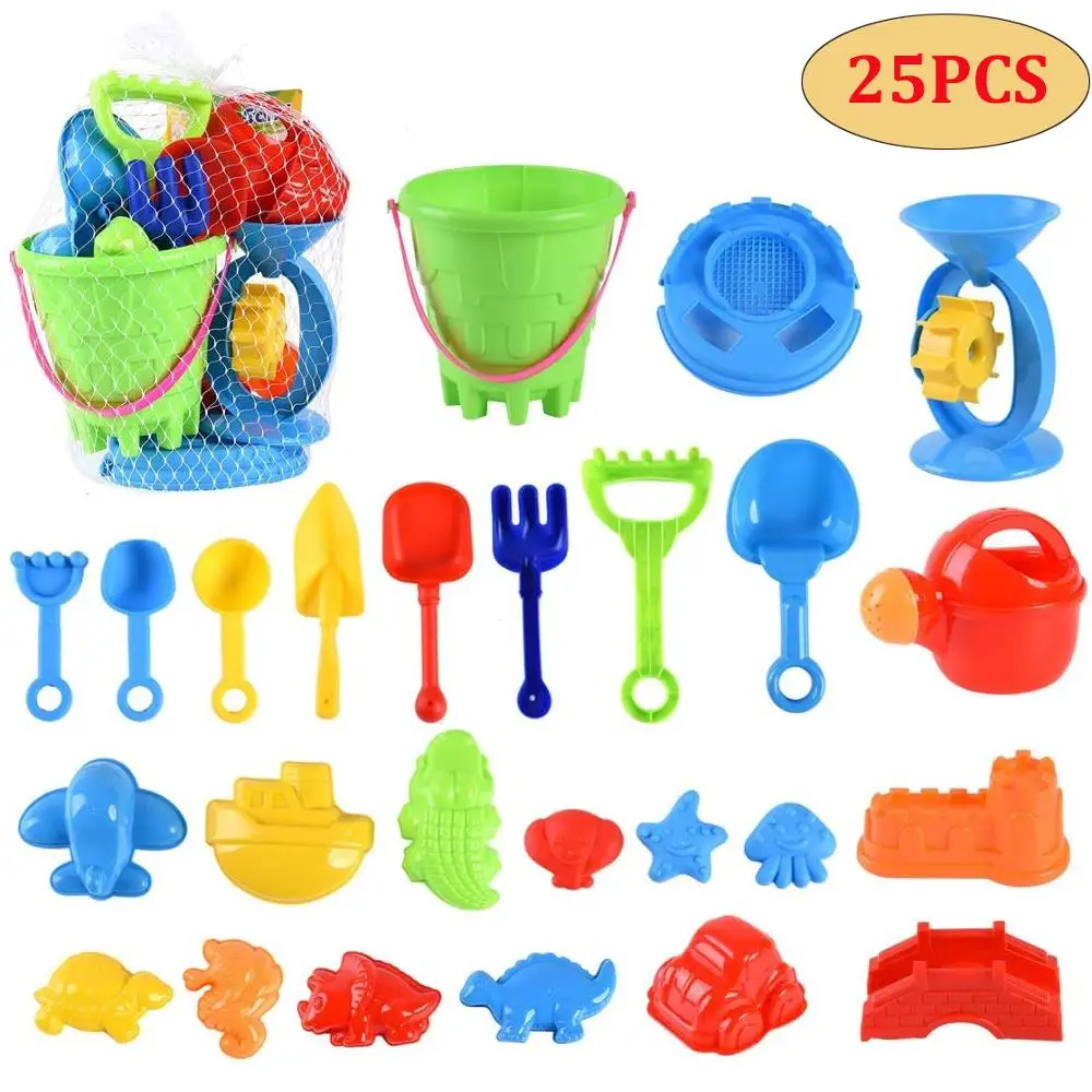 25 шт. детские пляжные игрушки детский набор для ванной колесо пляжа ведро с