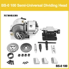 Полууниверсальная делительная головка Numobams BS-0 с 3-кулачковым патроном 100 мм для металлического фрезерного станка