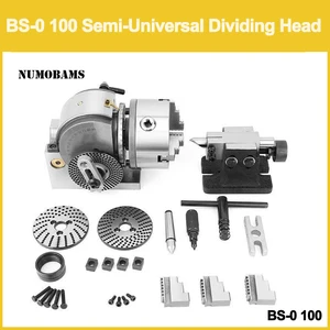 Полууниверсальная делительная головка Numobams BS-0 с 3-кулачковым патроном 100 мм для металлического фрезерного станка