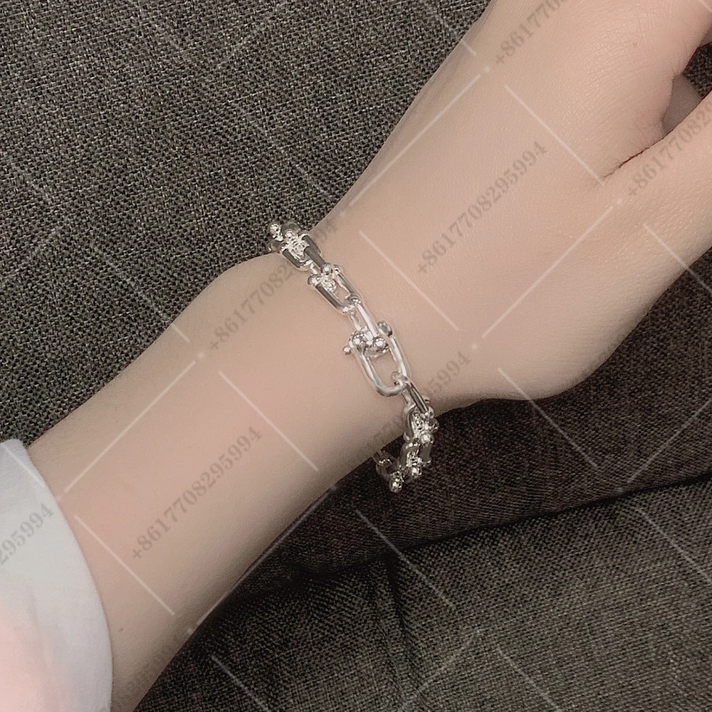 

Bracelets for women S925 sterling silver U-shaped bracelet 2021 new Jewelry Dense set zircon Classic fashion gift for girlfriend