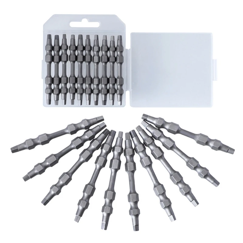 

65mm Double-end Square Screwdriver Bits Set Security Magnetic Electric Screw Driver Bit S2 Alloy Steel Car Repair Tool