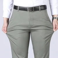 spring autumn new mens casual pants classic style business fashion stretch cotton modal pure color trousers male brand clothes