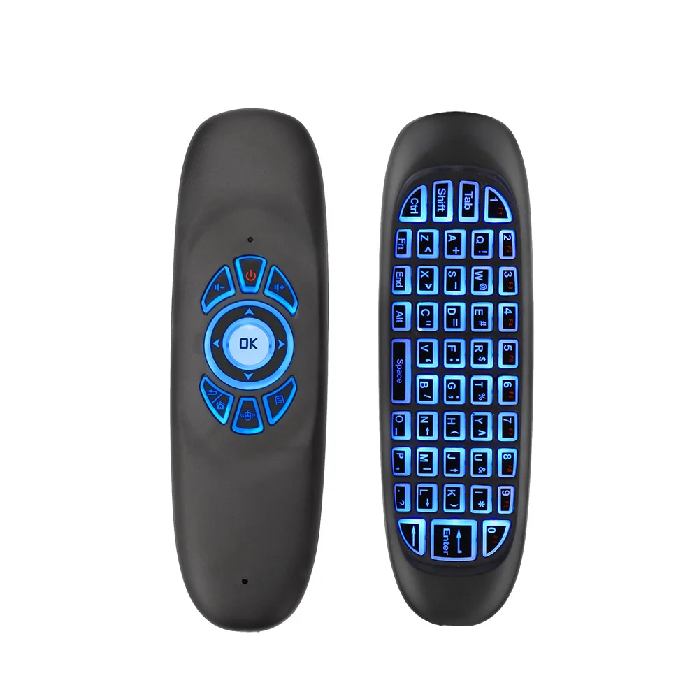 C120 2,4 ГГц Беспроводная Fly Air mouse Русский Английский C120 перезаряжаемая клавиатура гироскоп пульт дистанционного управления для android tv BOX