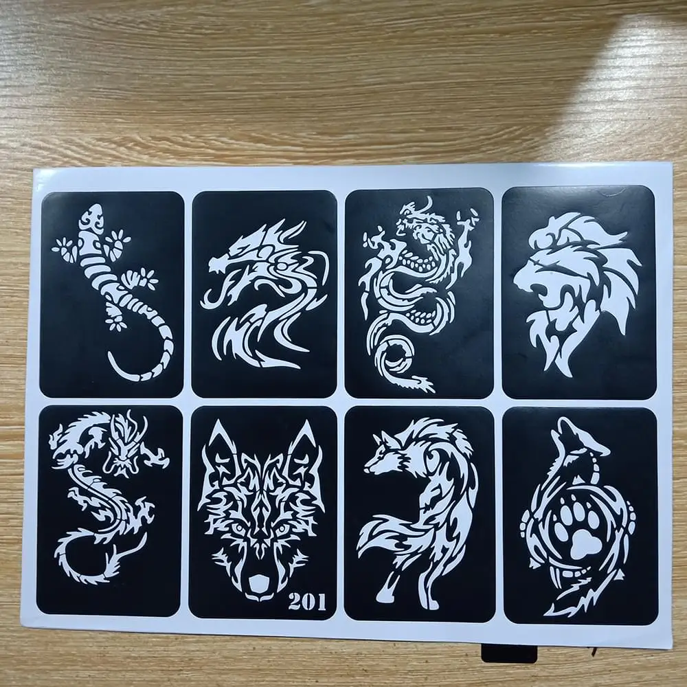 Трафареты для татуировок трафареты мужчин рисунок льва тигра блеск трафарет
