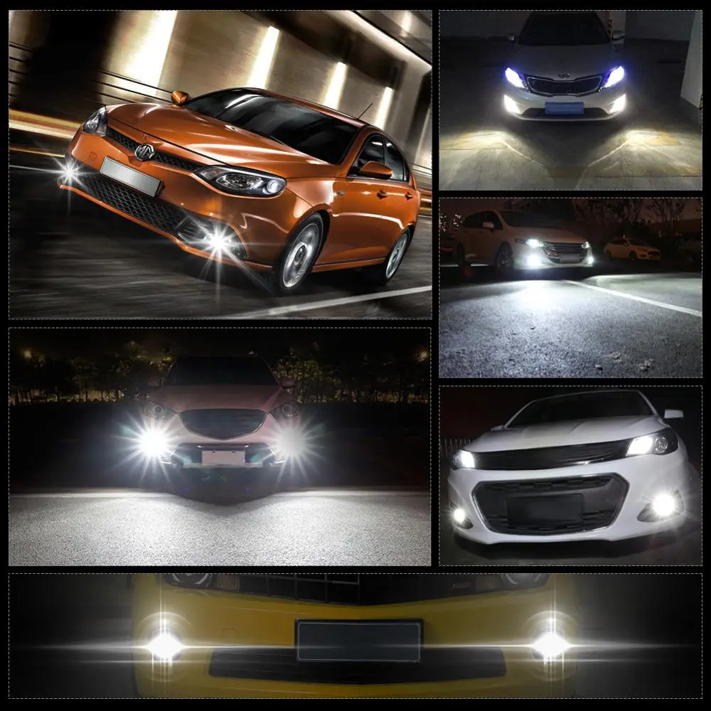 

2pcs H3 Base Car Driving Driving Running Lights White 6000K Auto Parts H3 Led 3014 78SMD With Lens Car Fog Lamps DC 12V Lighting
