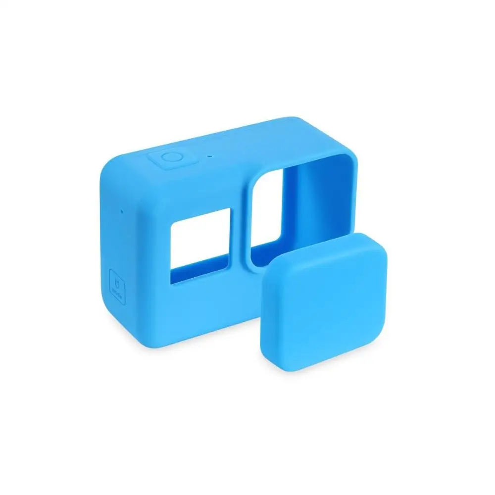 Силиконовый чехол для камеры + Крышка объектива GoPro Hero 5 6 7 черный защитный с