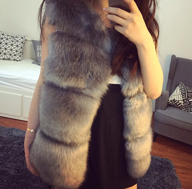 2019 новый искусственный мех норки Лисий женский жилет меховое пальто шуба HN269 |