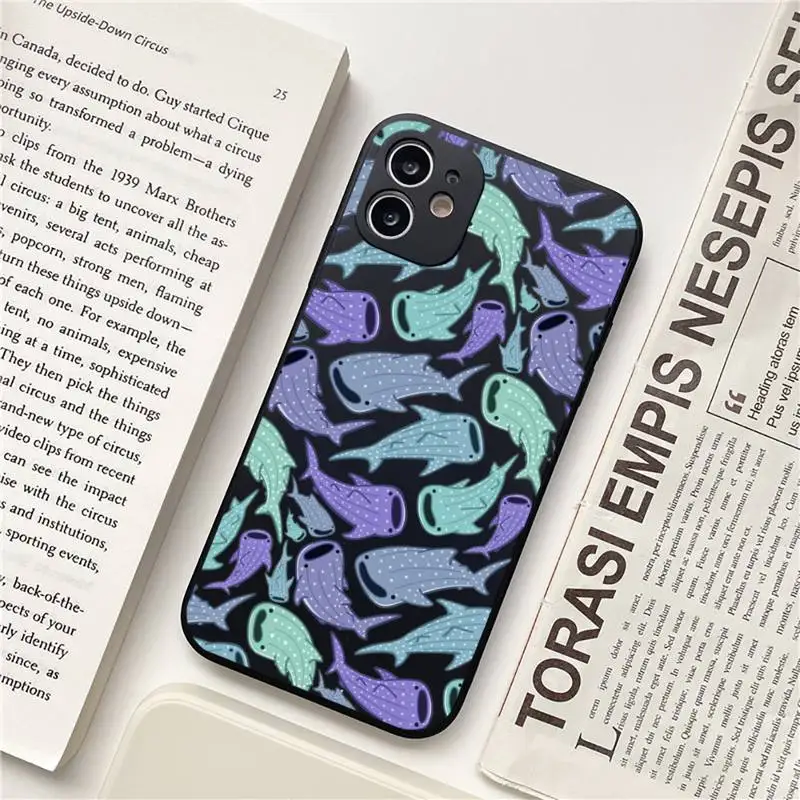 

shark cool Phone Case for iPhone 11 12 pro XS MAX 8 7 6 6S Plus X 5S SE 2020 XR Soft mobile bags