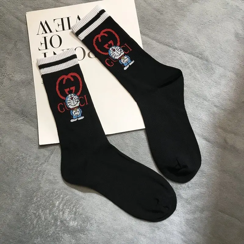 

Doraemon Fashion Cartoon Jingle Cat Socks Pure Cotton Jacquard Combed Cotton High Elastic Tube Socks Fashion Sports Socks