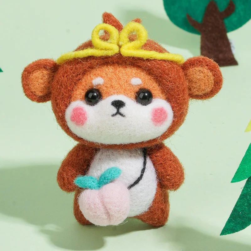 Шерстяная Войлочная игрушка-животное игрушка для домашних животных свинья крыса