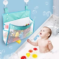 2pcs bath toy organizer mesh bag bottom zippered bathtub toy holder storage bag for storing toys diapers clothes