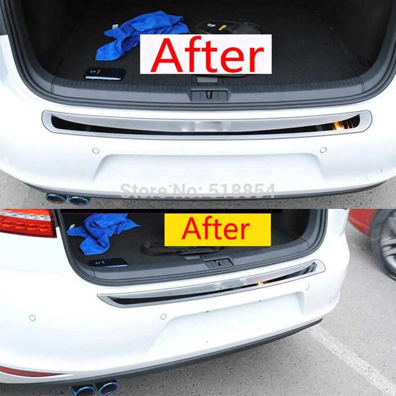FIT FOR 2013-2017 VW GOLF 7 MK7 REAR BUMPER PROTECTOR STEP PANEL BOOT COVER SILL PLATE TRUNK TRIM OUTER DOOR | Автомобили и