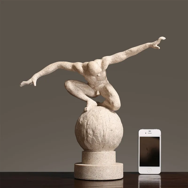 

Nordic Abstract Sculpture Motion Character Statue Resin Miniature Model Home Bar Decor Figurines Creative Figure Crafts X4406