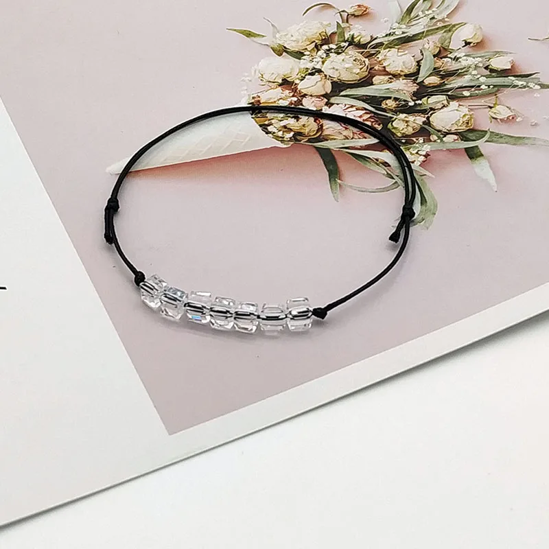 2019 новый модный браслет с кристаллами для женщин и мужчин простой веревочной