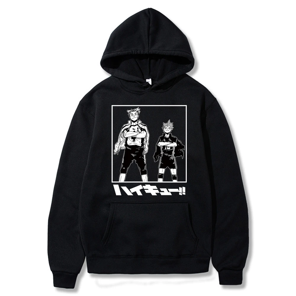 

Anime Haikyuu Hoodies Unisex Kuroo Anime Bokuto Manga Shoyo Volleyball Pullover Hoodie Male Streetwear Fashion Sweatshirt Tops
