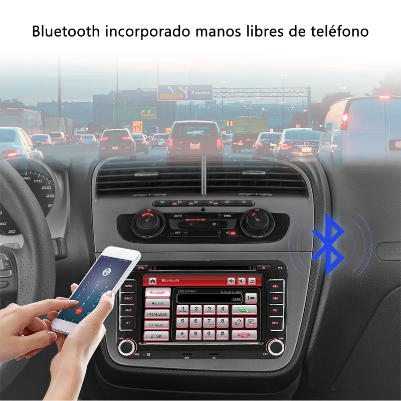 AWESAFE 2 Din Автомобильный мультимедийный плеер радио для Seat Leon MK2 2005 2006 2007-2012 VW Skoda GPS