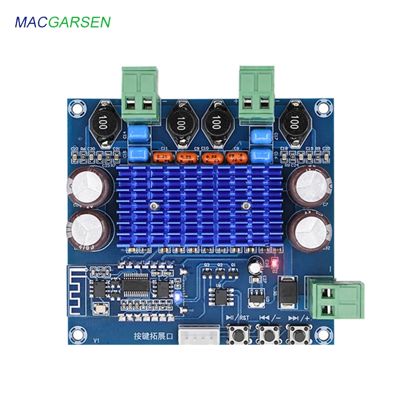 Плата усилителя цифровой трансмиссии с Bluetooth класс D 12 В 24 домашняя 4 Ом динамик 50