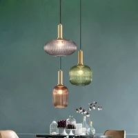 nordic modern glass pendant lights fixtures for dining room bar restaurant deco hanging lamp bedside suspension lighting