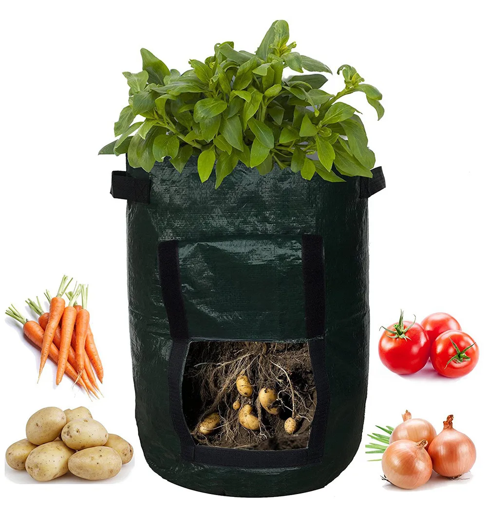 

Strawberry Planting Bag Creative Multi-mouth Container Bag Grow Planter Pouch Root Plant Growing Pot Bag Side Home Garden Tool