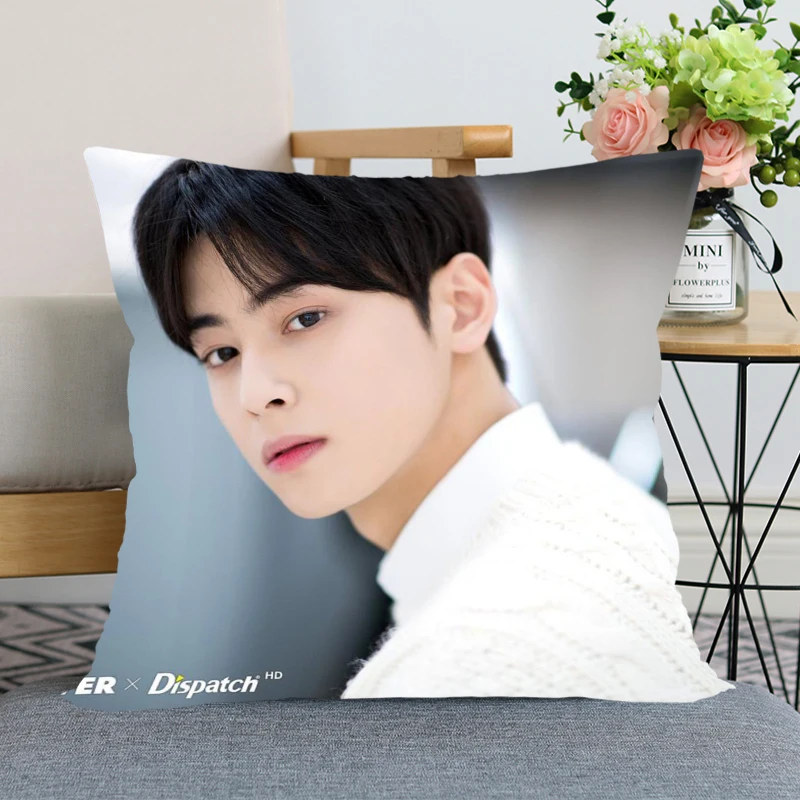 KPOP Cha EunWoo чехол для подушки дома декоративный на невидимая Подушка молнии s 40x40 45x45