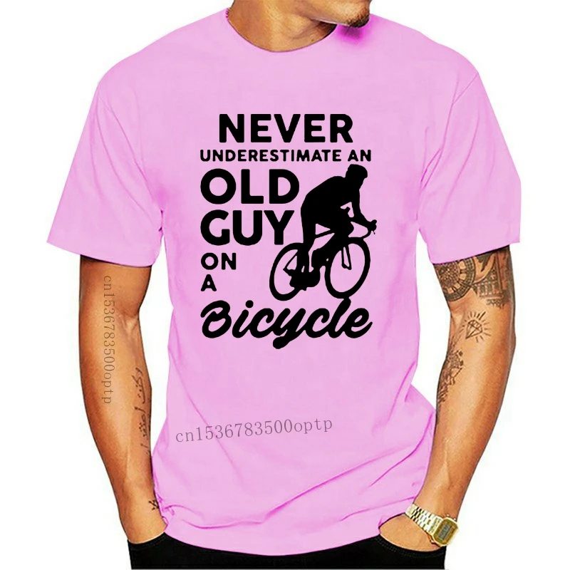 Никогда не недооценивать старика футболка Велоспорт велосипед велосипедист