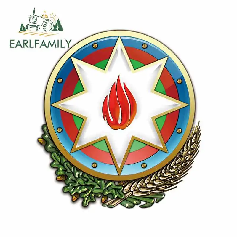 

EARLFAMILY 13cm For Azerbaijan Coat Of Arms Heraldry DIY Motorcycle Car Stickers Waterproof Decal Windows Decoration