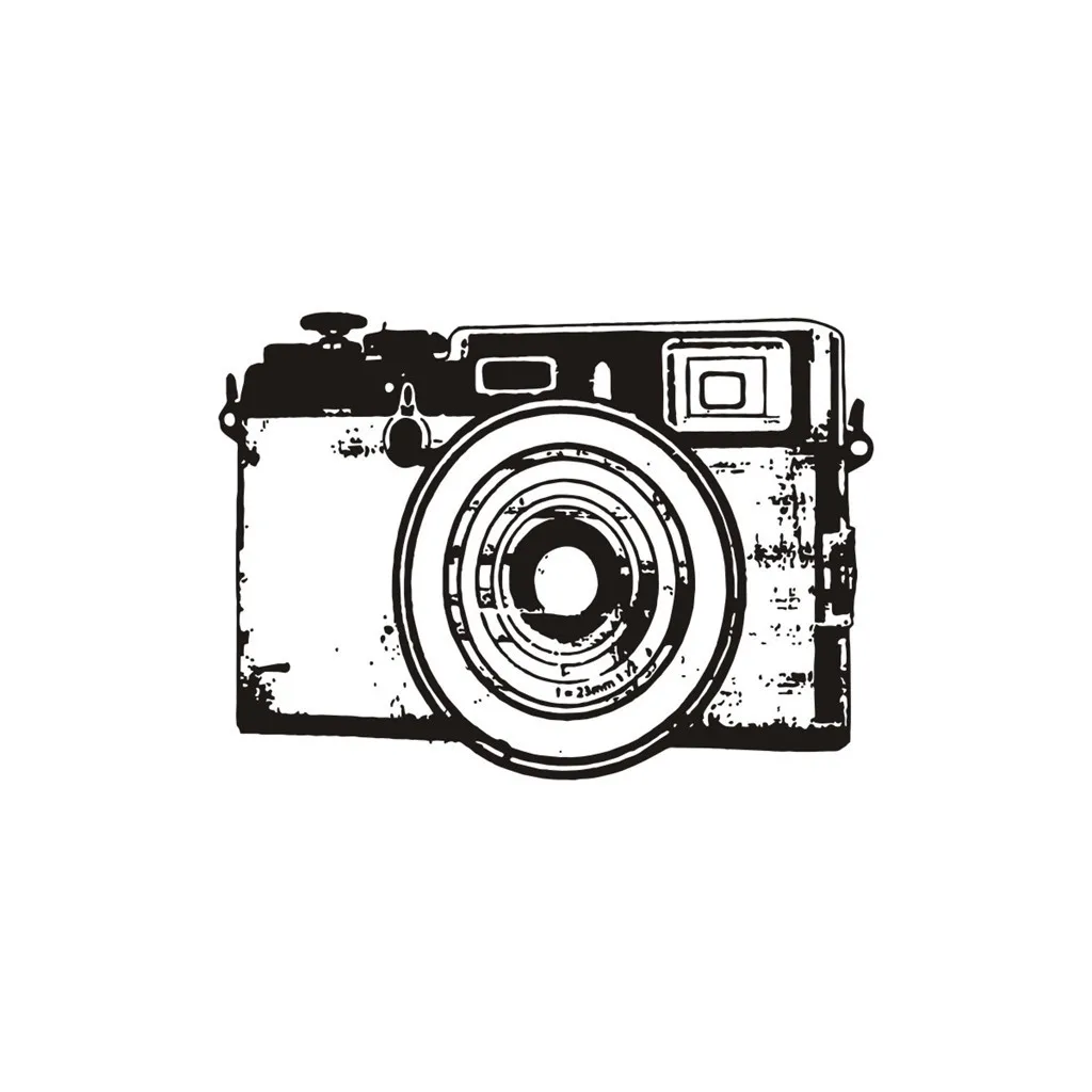 Ретро камера Мобильная креативная Наклейка на стену прикрепляется с