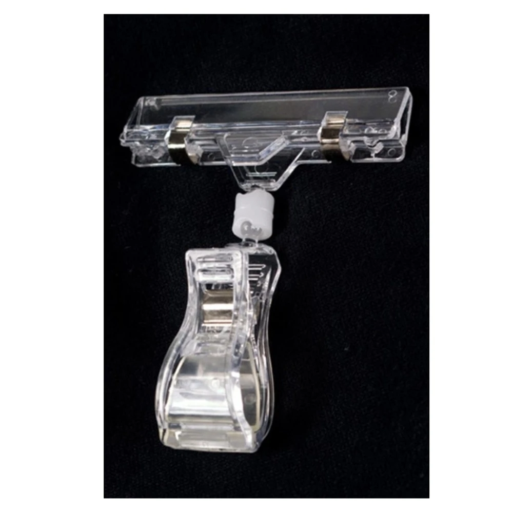 

Clear POP Display Spring Clips Holders Plastic Sign Paper Card Price Label Tag Promotion Signage In Supermarket Retails