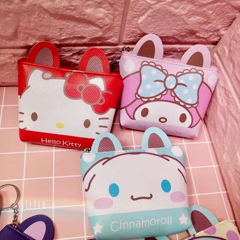 

Disney Duffy Bear PU Zipper Purse Cartoon Girls Cute Wallet Yellow Fashion Small Handbag 9*11cm Card Bag Change Bag Donald Duck