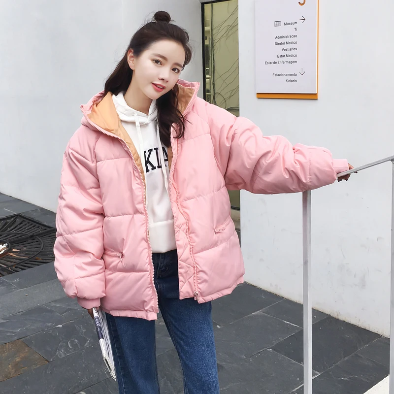 

Oversize Winter Hooded Down Parka Coat New Women Down Cotton Jacket Coats Ladies Warm Loose Cotton-Padded Coats Female Overcoat