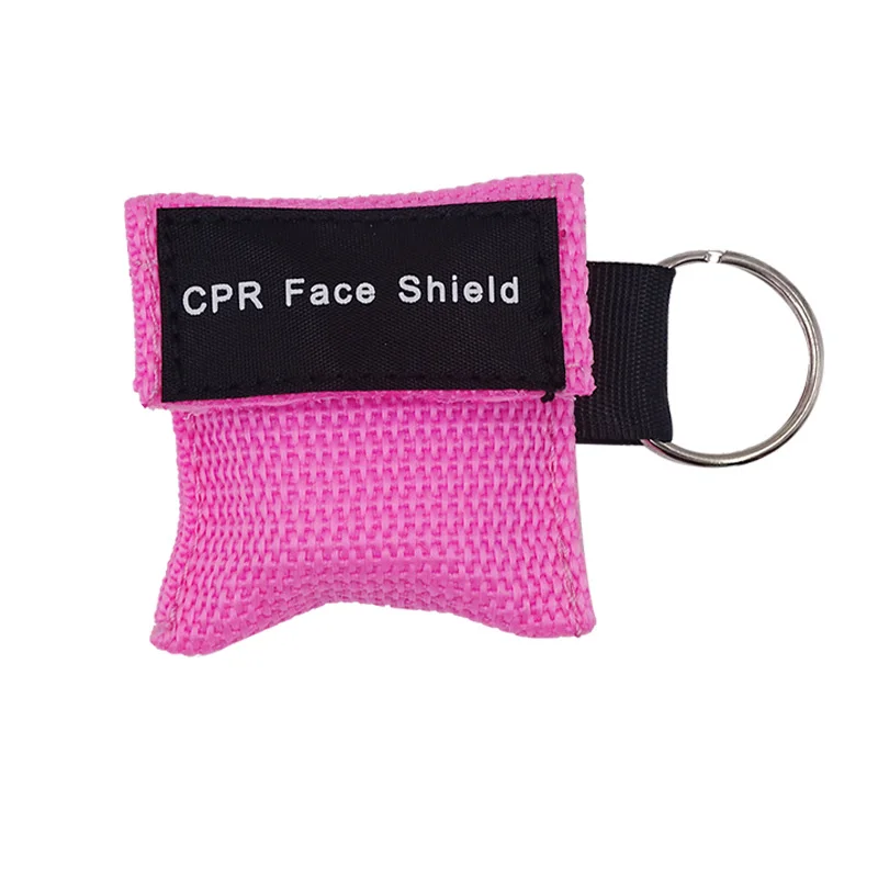 

Mini Keychain Key Ring Resuscitator Face Shield Emergency First Aid Rescue Training Supplies CPR Mask for Health Care Tools