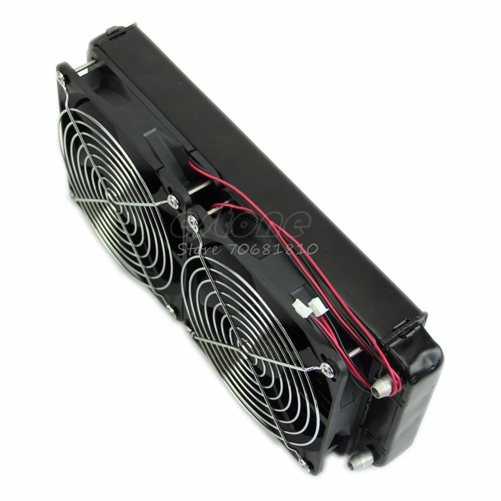 

CPU Heatsink Aluminum Computer Radiator Water Cooling Cooler 240mm 2 Fans