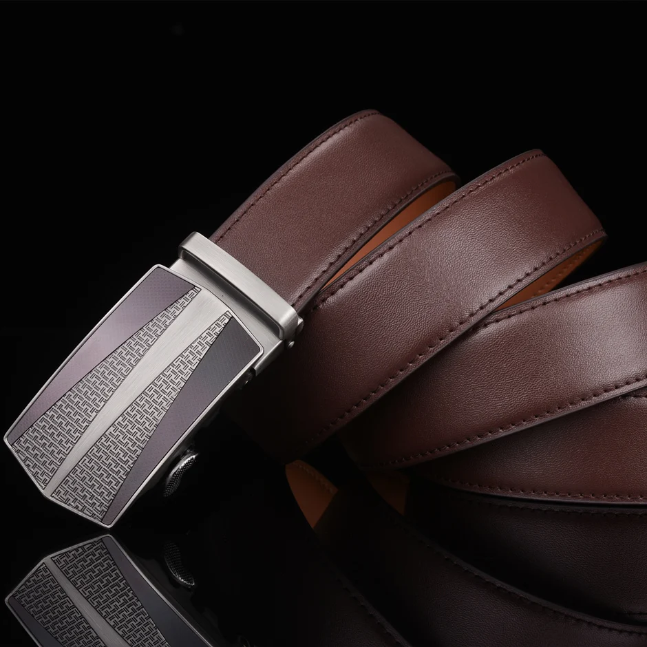 

Plyesxale Men's Belt 2021 Automatic Buckle Belt Men Genuine Leather Belts For Jeans Ceinture Homme Luxe Marque High Quality G18
