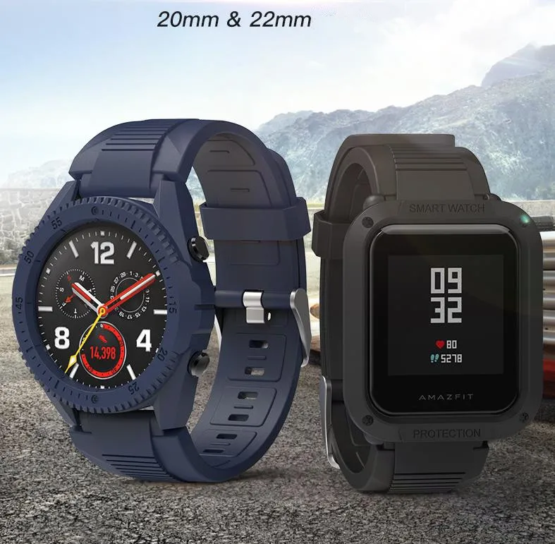 Силиконовый ремешок для часов Huami Amazfit GTR 47 мм/42 мм Bip Youth Lite Samsung Gear