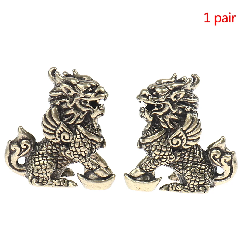 1 шт./1 пара медные статуэтки в виде короля льва | Дом и сад