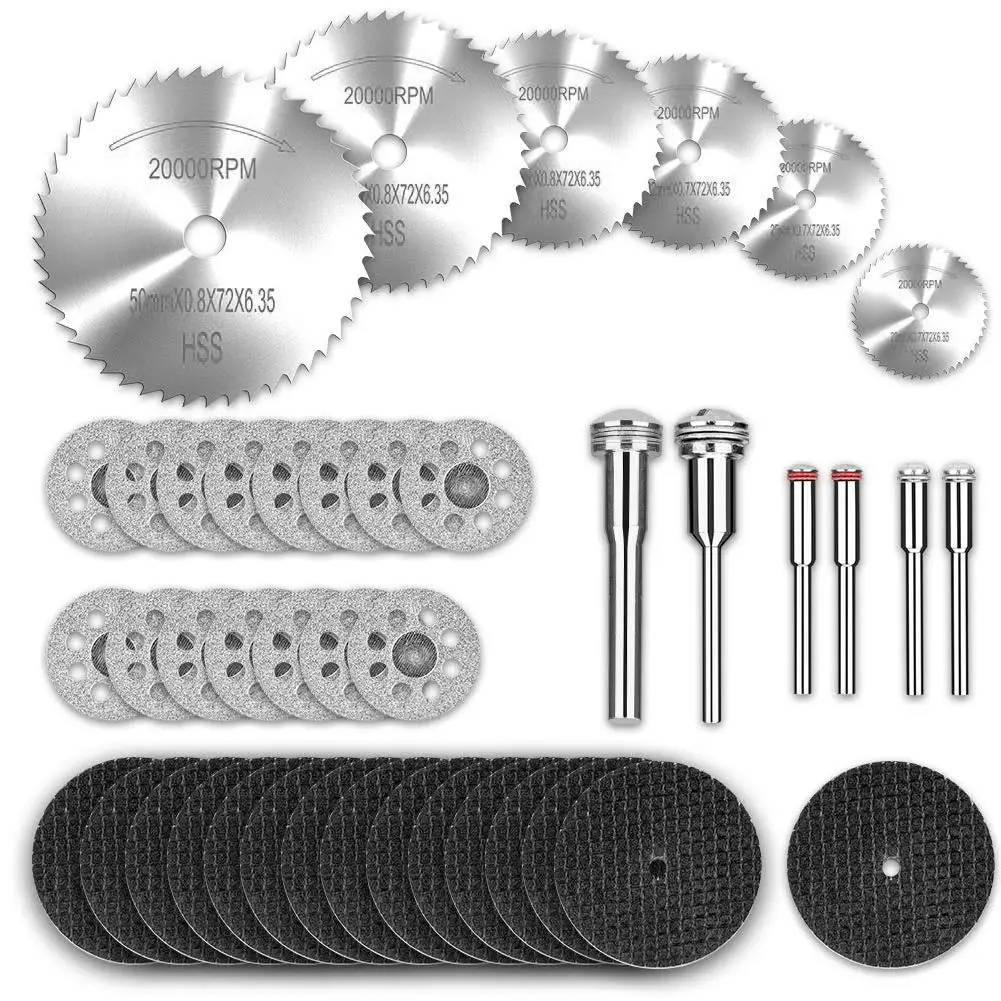 

42pcs Diamond Cutting Wheels HSS Circular Saw Blade Rotary Woodworking Tool for DREMEL Mini Drill Rotary Tools Accessories