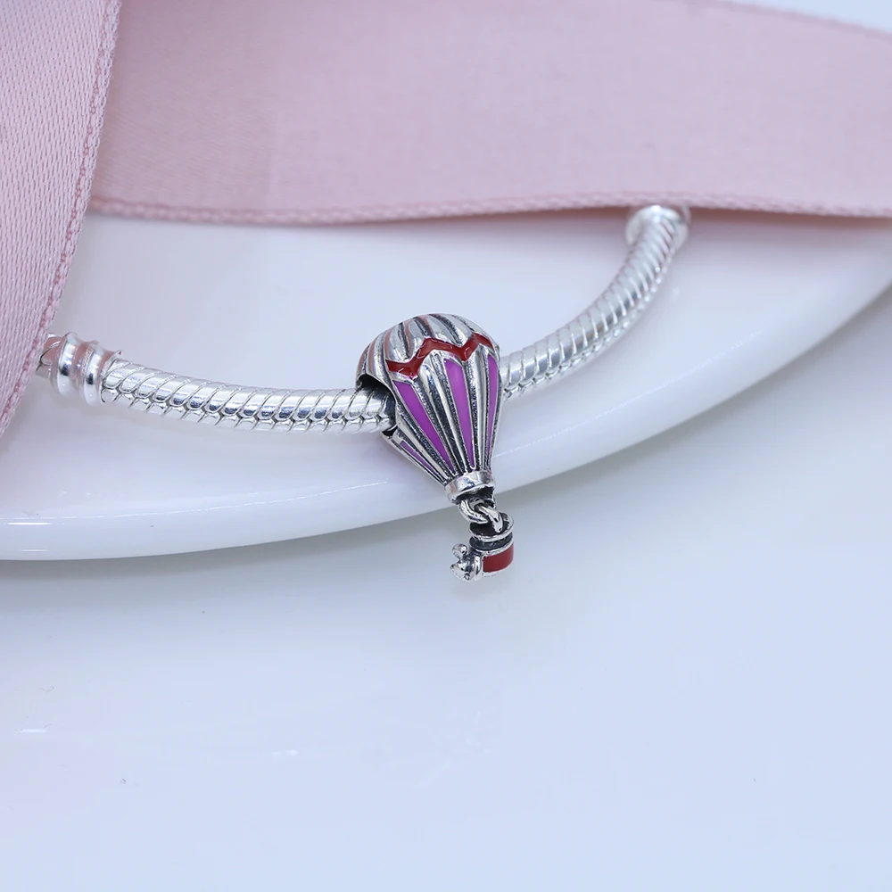 

Fit Original Pandora charms bracelet beads S925 sterling silver Hot air balloon pendant women's popular jewelry