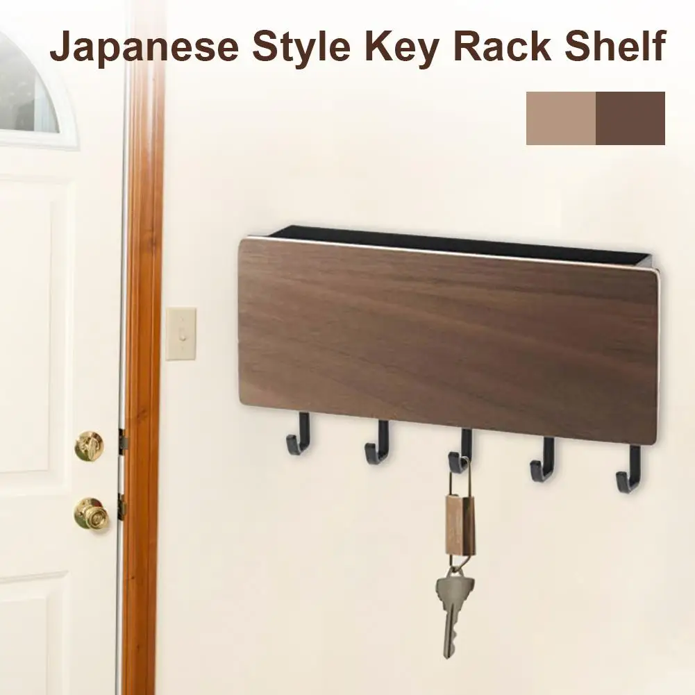 Настенная полка для ключей в японском стиле деревянный органайзер и магазинов