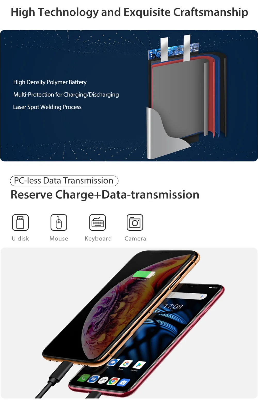 Ulefone power 6 4G мобильный телефон Android 9,0 4 Гб ОЗУ 64 Гб ПЗУ Helio P35 восьмиядерный смартфон 1080P FHD NFC мобильный телефон