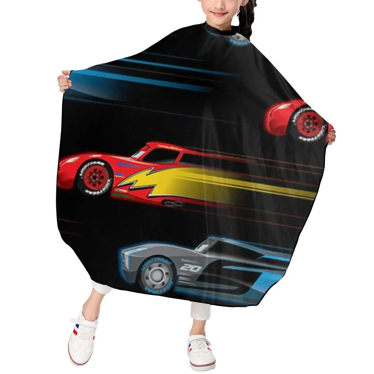 

Speed Car Haircut Cloak Children Is Salon Hairdresser Apron Cloth Waterproof Hairdressing Cloak Stylist Tools 39x47 Inches