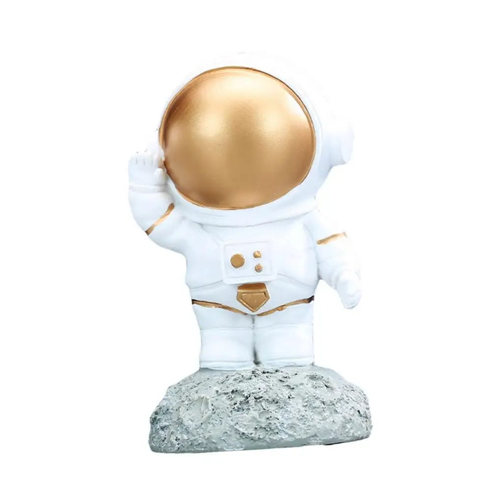 

Figurines Desk Decoration Ornament Flat Back Resin Miniature Astronaut Ornament Elegant Exquisite Spaceman Model Decoration